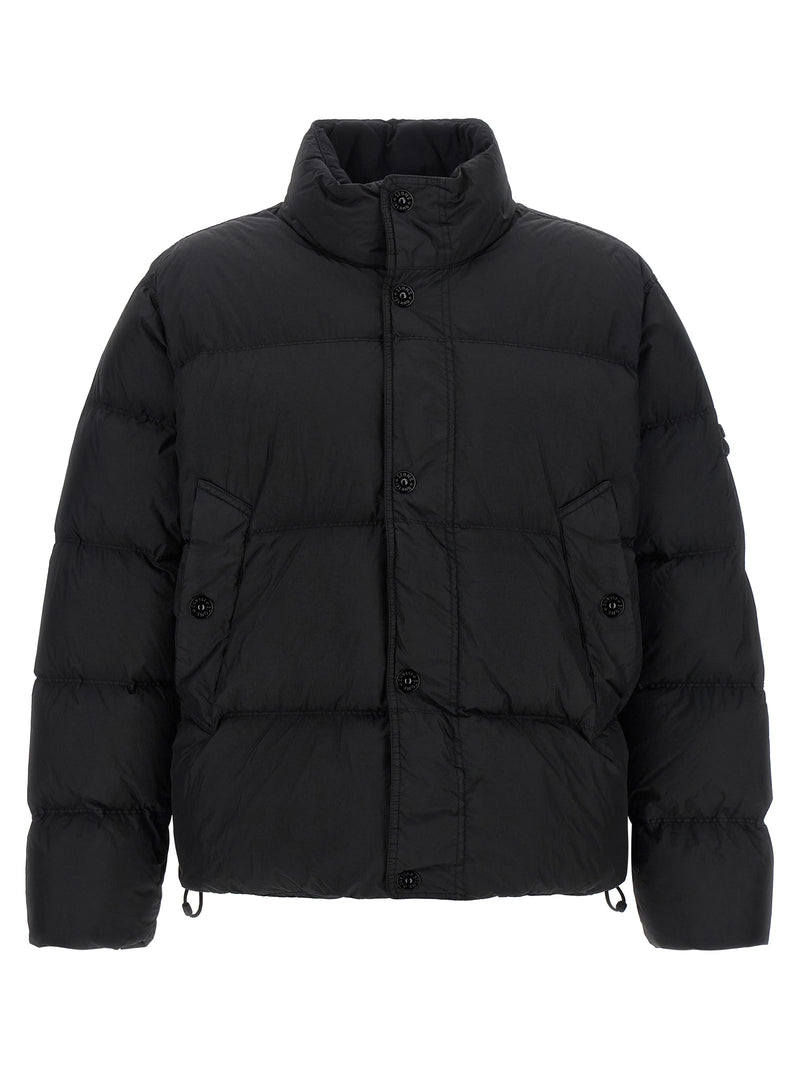 Stone Island Black Polyamide Full-Length Jacket