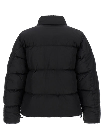 Stone Island Black Polyamide Full-Length Jacket