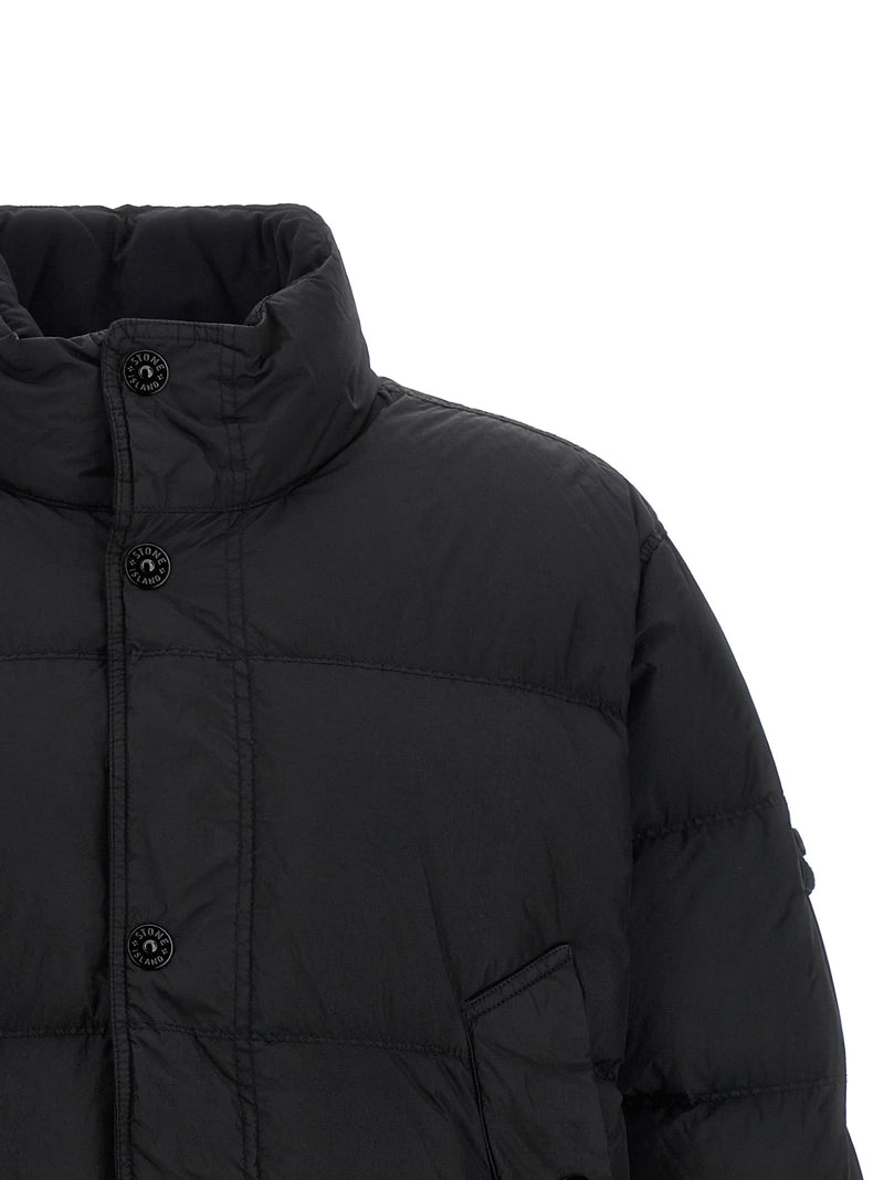 Stone Island Black Polyamide Full-Length Jacket