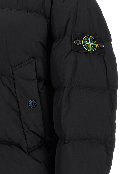 Stone Island Black Polyamide Full-Length Jacket