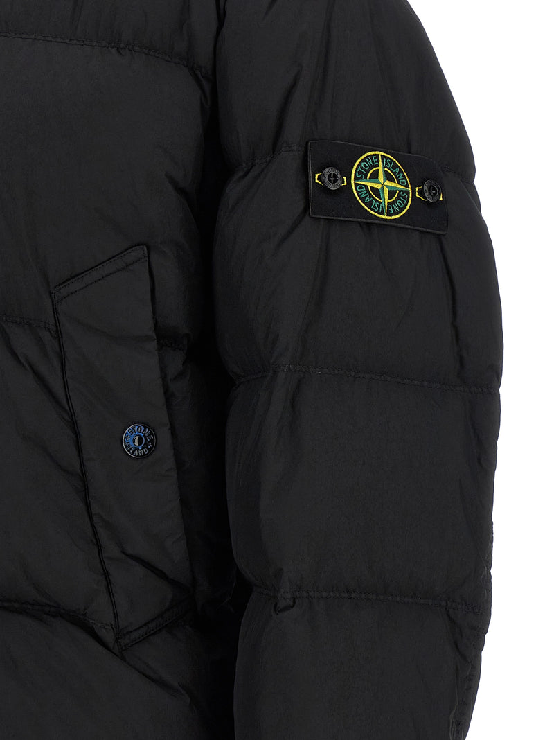Stone Island Black Polyamide Full-Length Jacket