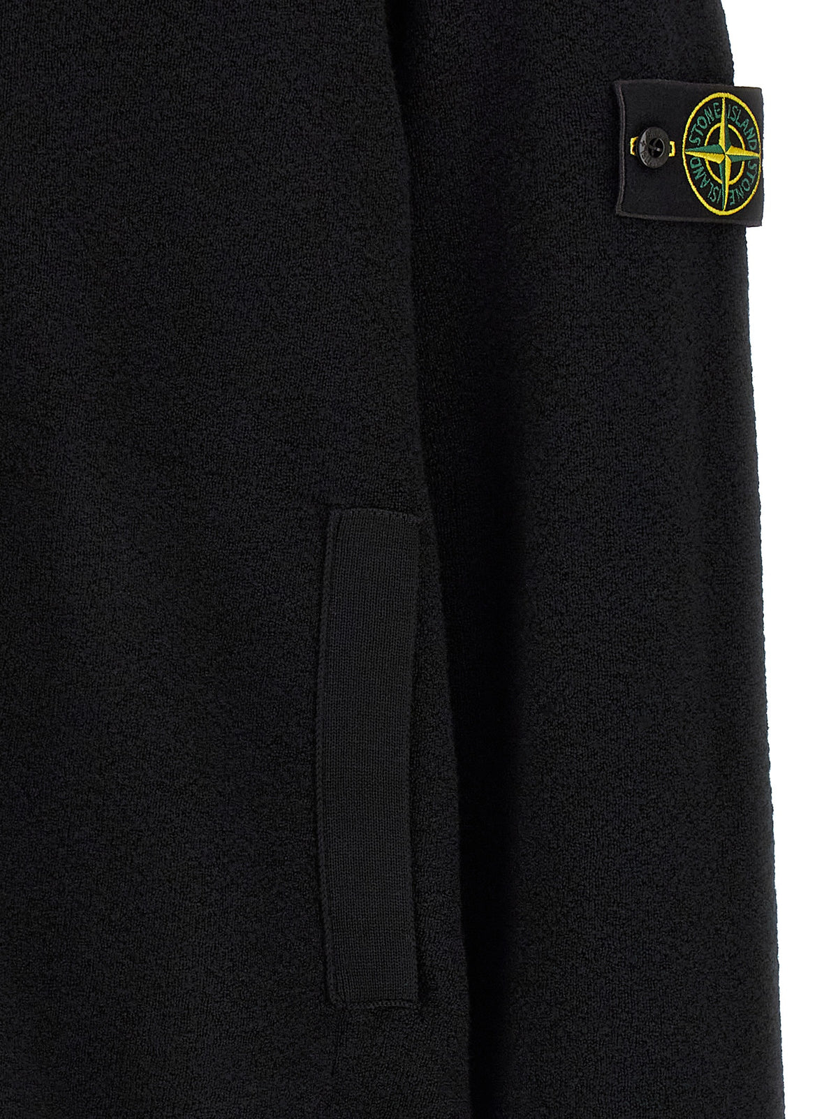 Cardigan Stone Island en Laine Vierge Noire