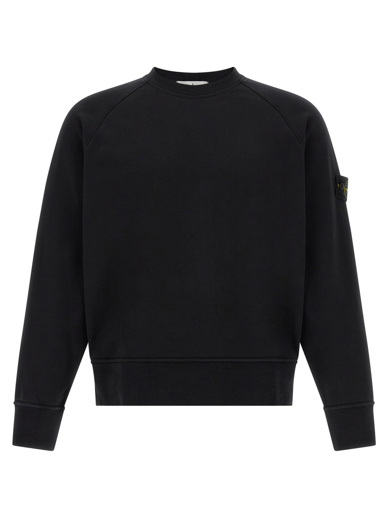 Stone Island Black Cotton Sweatshirt
