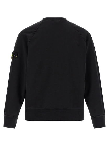 Stone Island Black Cotton Sweatshirt