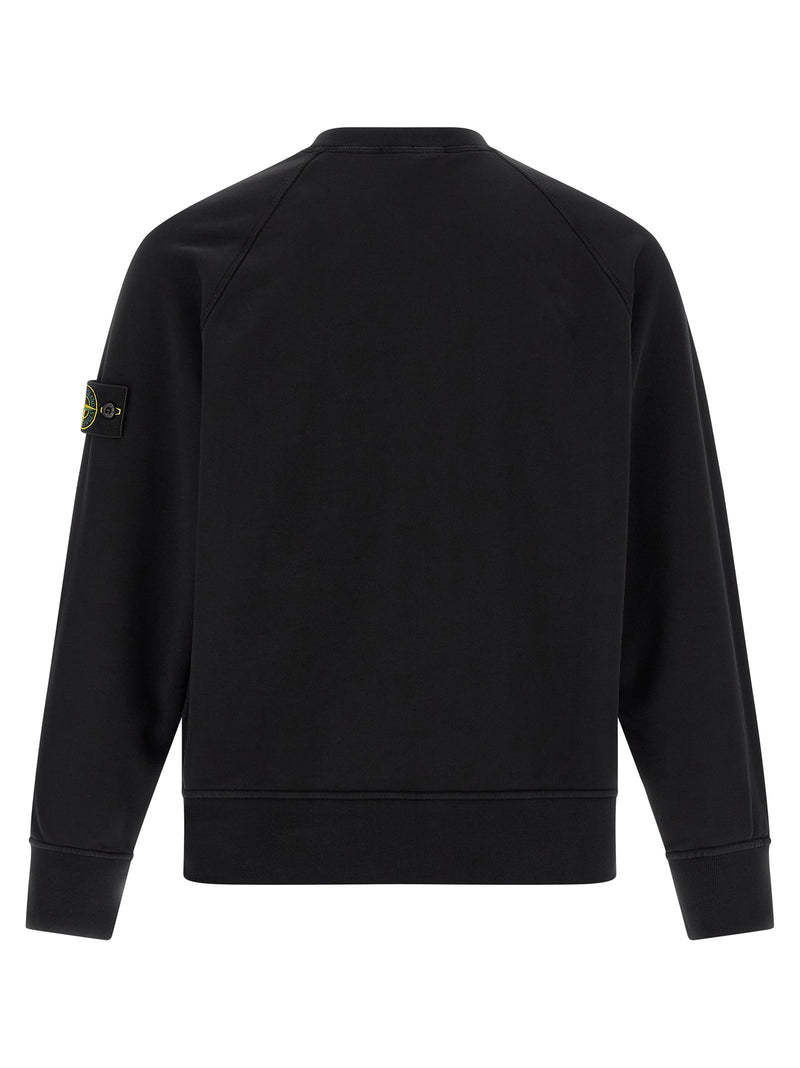 Stone Island Black Cotton Sweatshirt