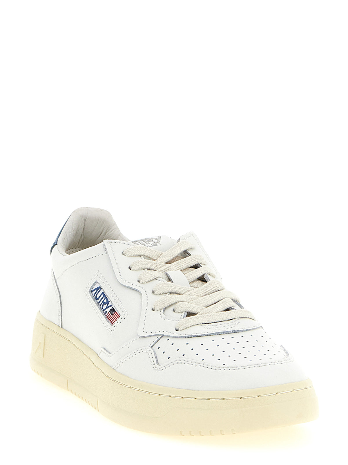 Baskets basses Autry en cuir de vachette bleu
