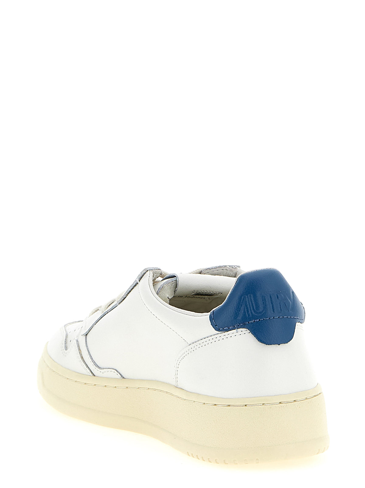 Baskets basses Autry en cuir de vachette bleu