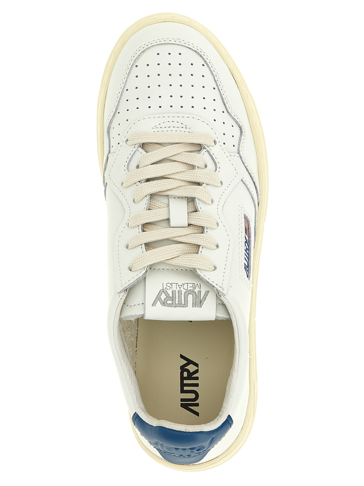 Baskets basses Autry en cuir de vachette bleu
