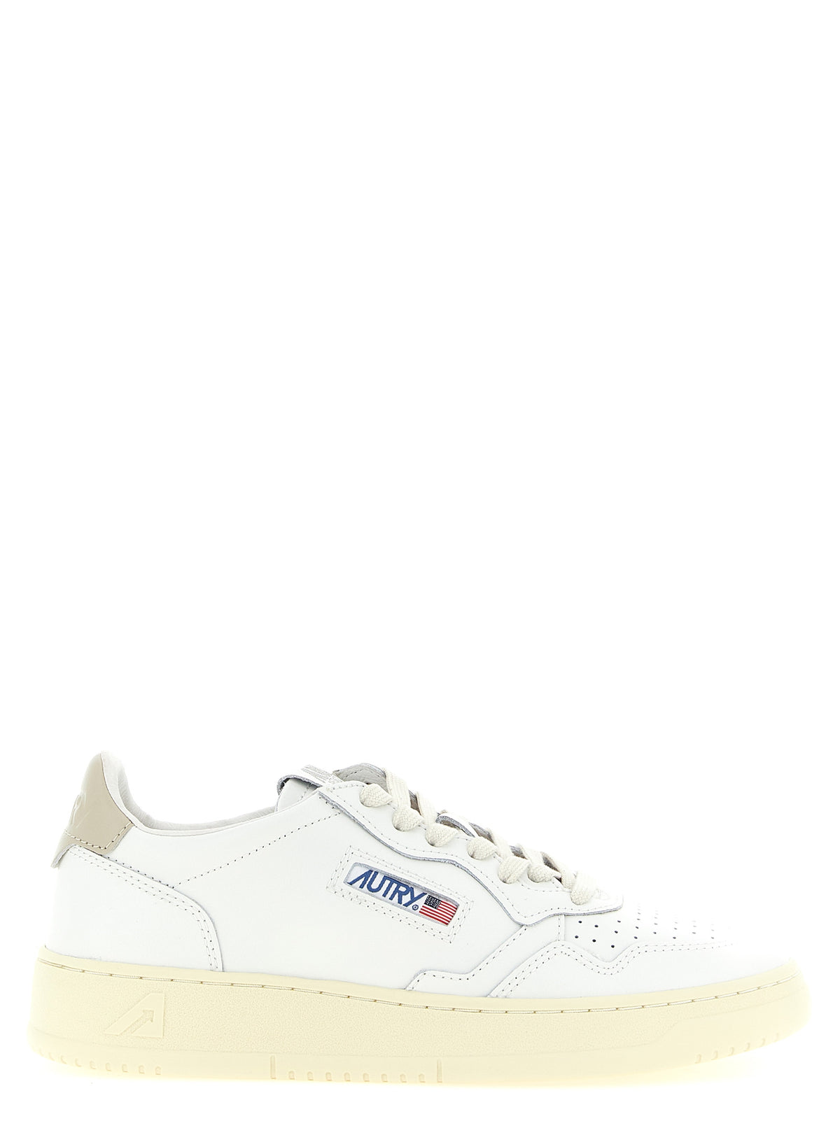 Baskets basses Autry en cuir de vachette beige