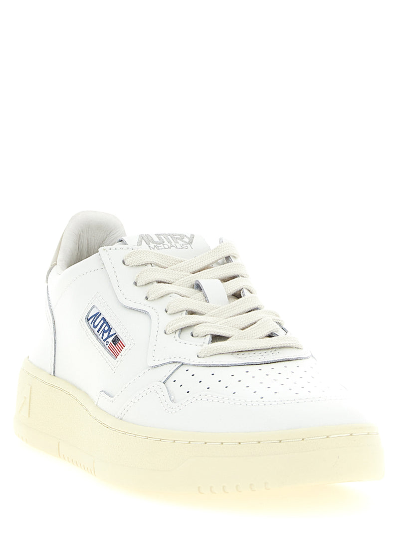 Autry Beige Cowhide Low Top Sneakers