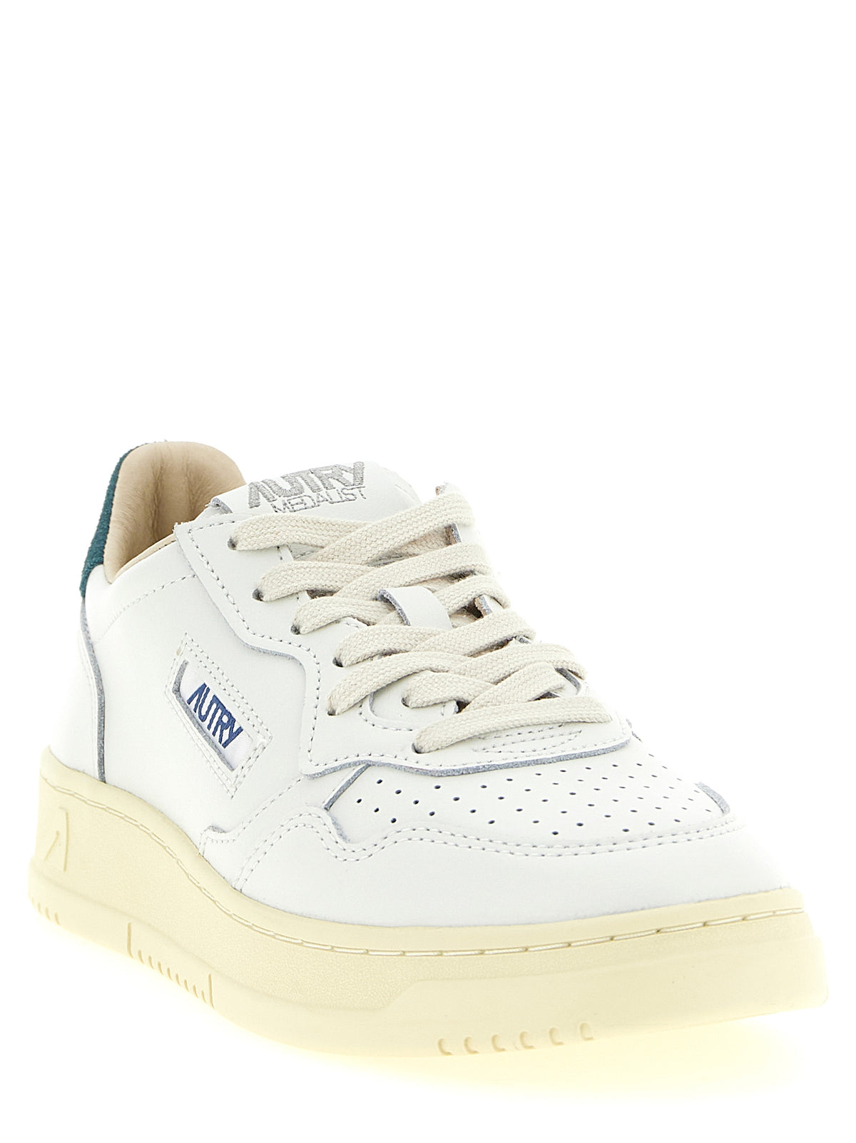 Baskets basses bicolores en cuir de vachette Autry