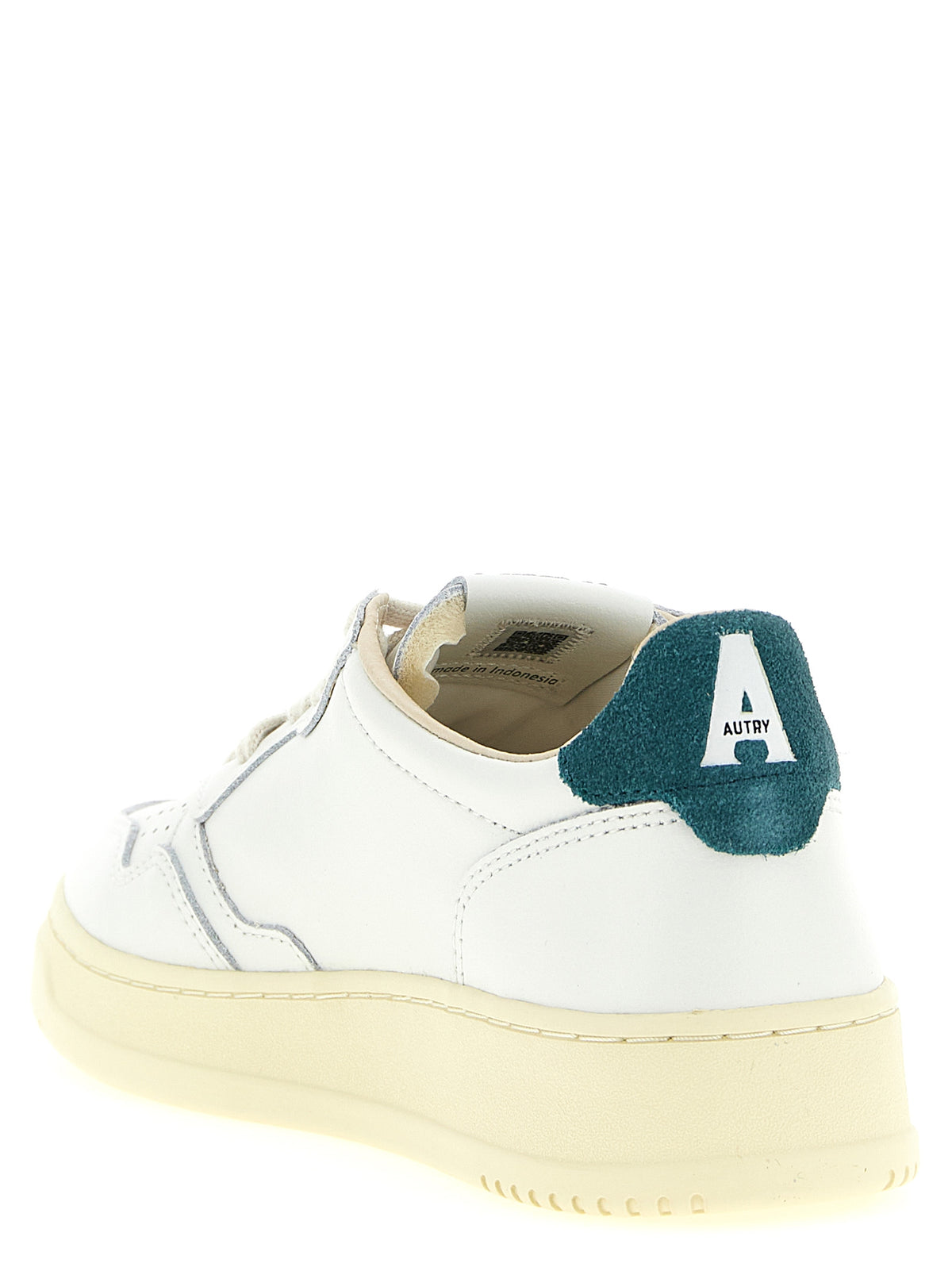 Baskets basses bicolores en cuir de vachette Autry