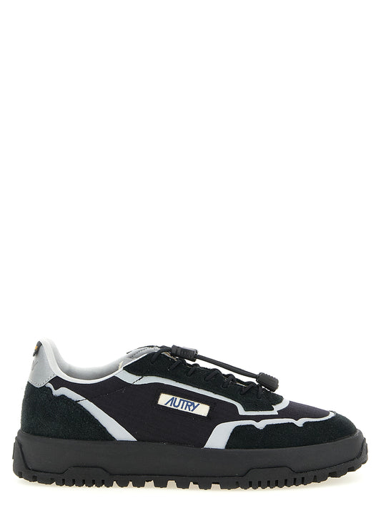 Autry Black Nylon Athletic Sneakers