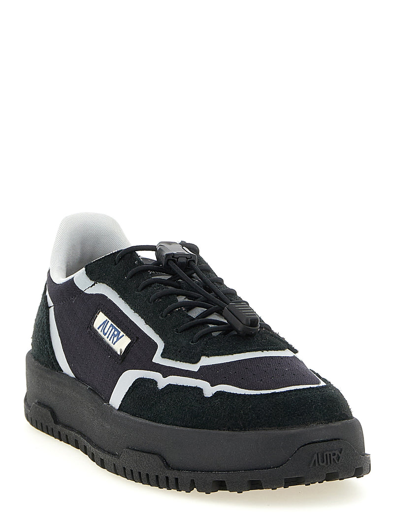 Autry Black Nylon Athletic Sneakers