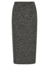 Valentino Garavani Bicolor Virgin Wool Midi Skirt