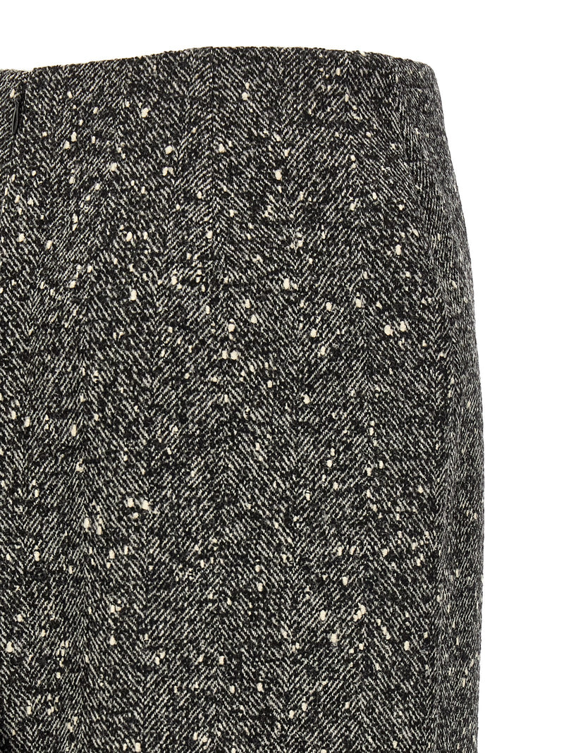 Valentino Garavani Bicolor Virgin Wool Midi Skirt