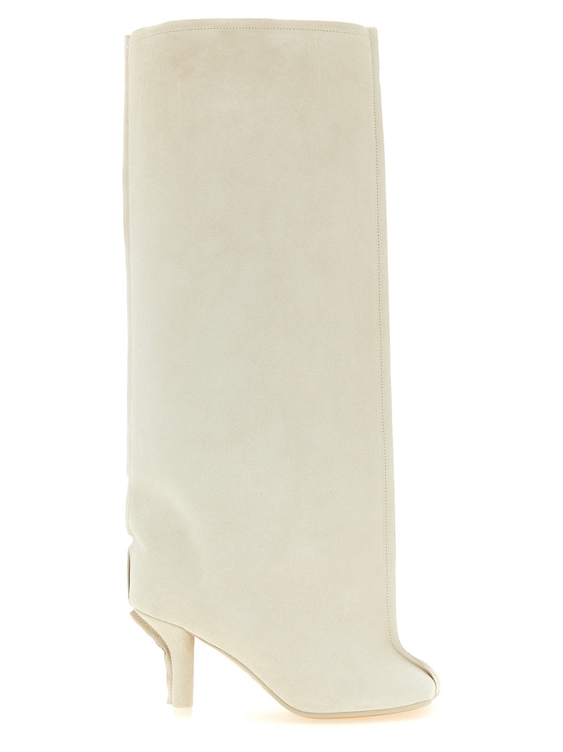 MM6 Maison Margiela White Cowhide Over The Knee