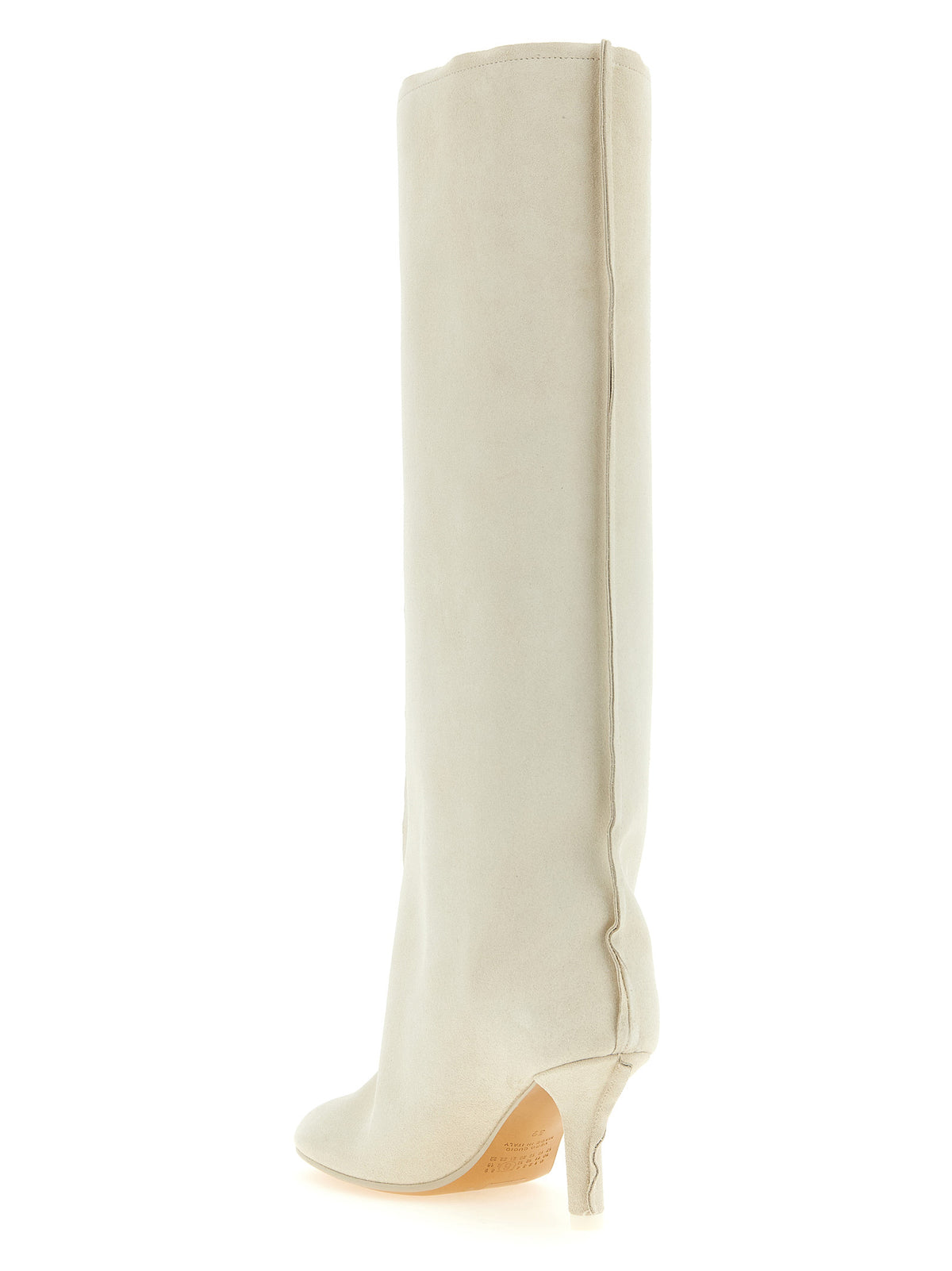 MM6 Maison Margiela Cuissardes en cuir de vachette blanc