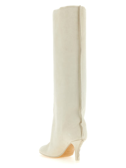 MM6 Maison Margiela White Cowhide Over The Knee