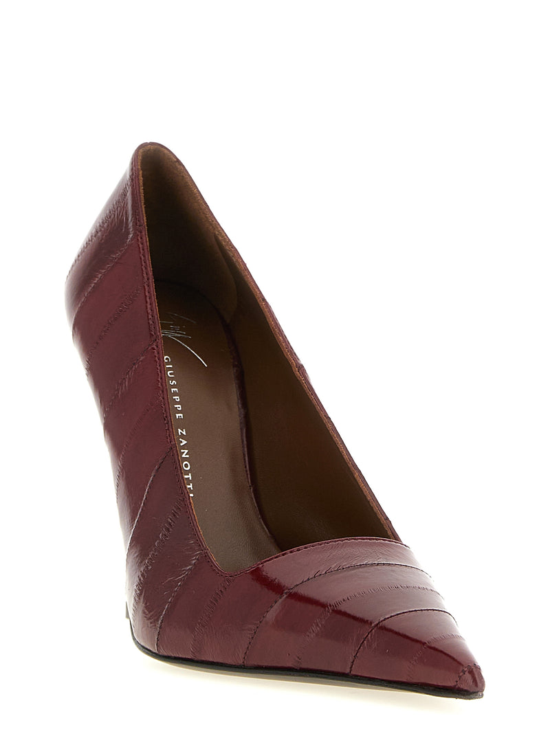 Giuseppe Zanotti Bordeaux Leather High Heel Pumps