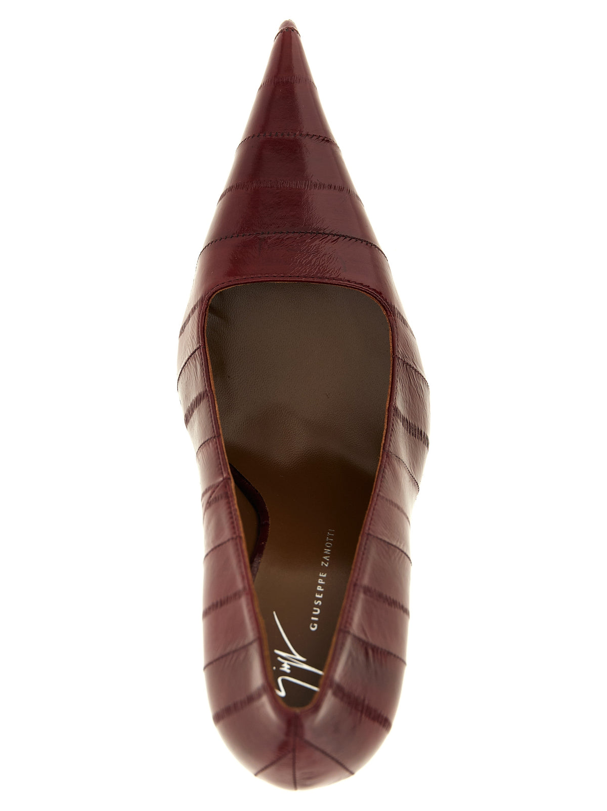 Escarpins Giuseppe Zanotti en cuir bordeaux à talons hauts