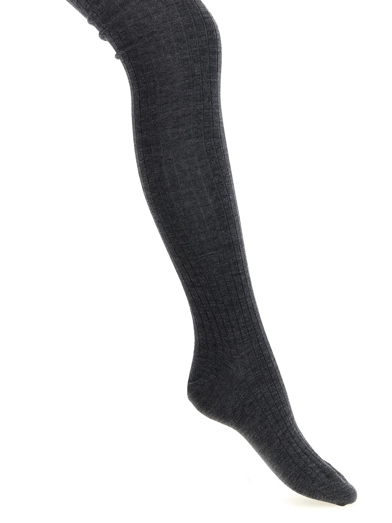 Jil Sander Gray Wool Socks