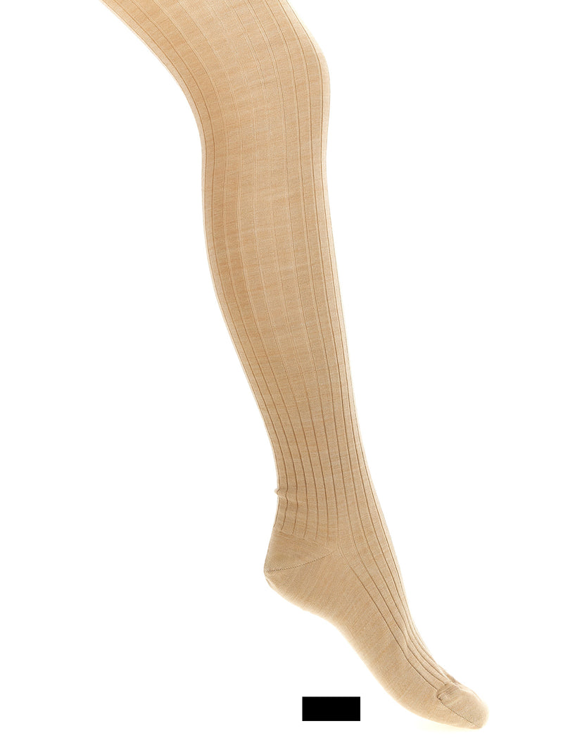 Jil Sander Beige Wool Socks