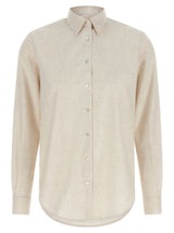 Chemisier en coton beige XACUS