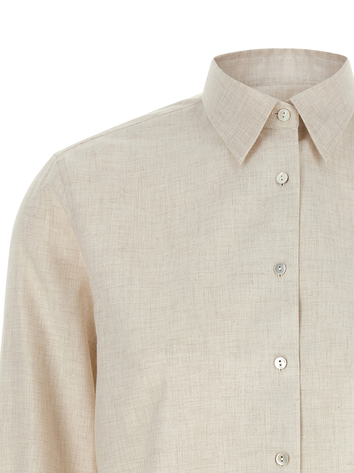 Chemisier en coton beige XACUS