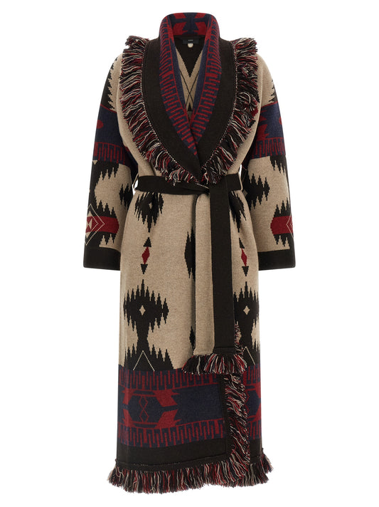 Alanui Multicolor Virgin Wool Coat