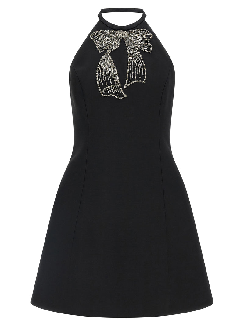 Valentino Garavani Black Virgin Wool Short Dress