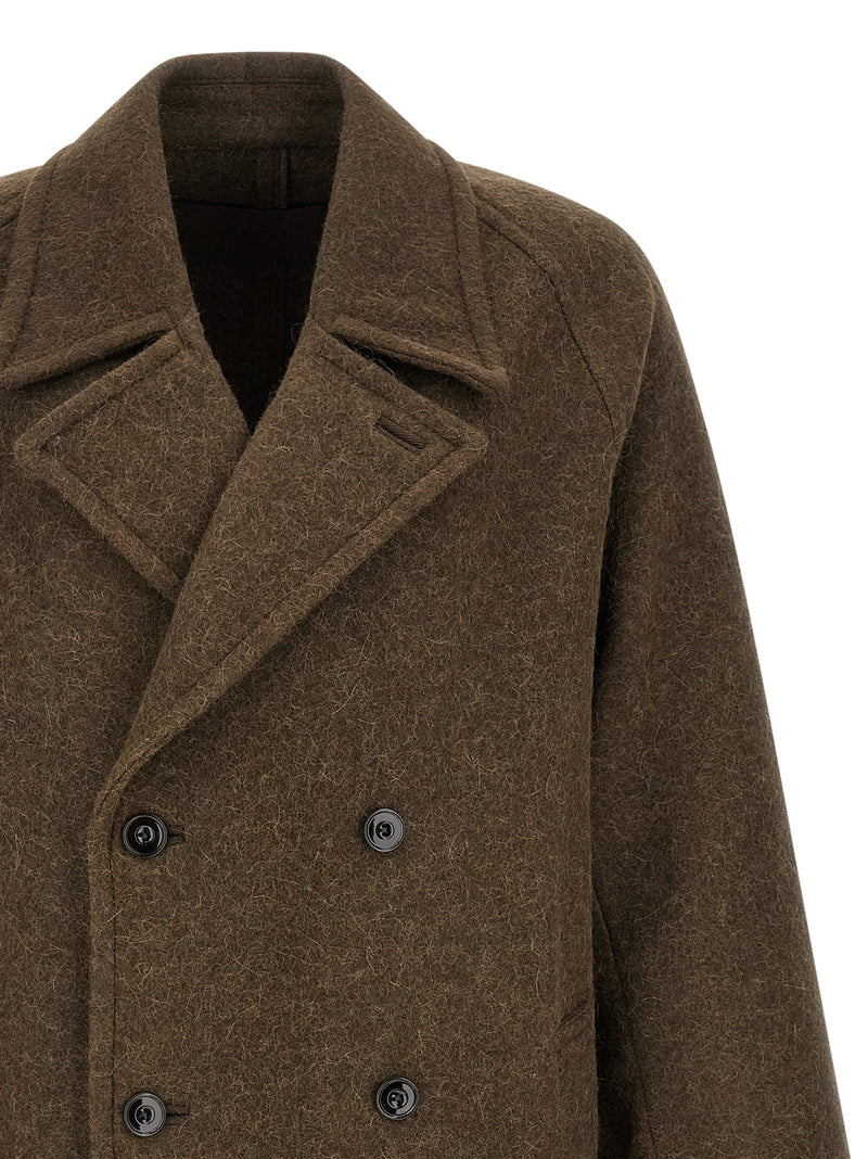 Lemaire Brown Wool Coat