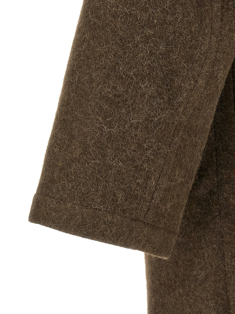Lemaire Brown Wool Coat