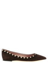 Ballerines Valentino Garavani en cuir de veau marron