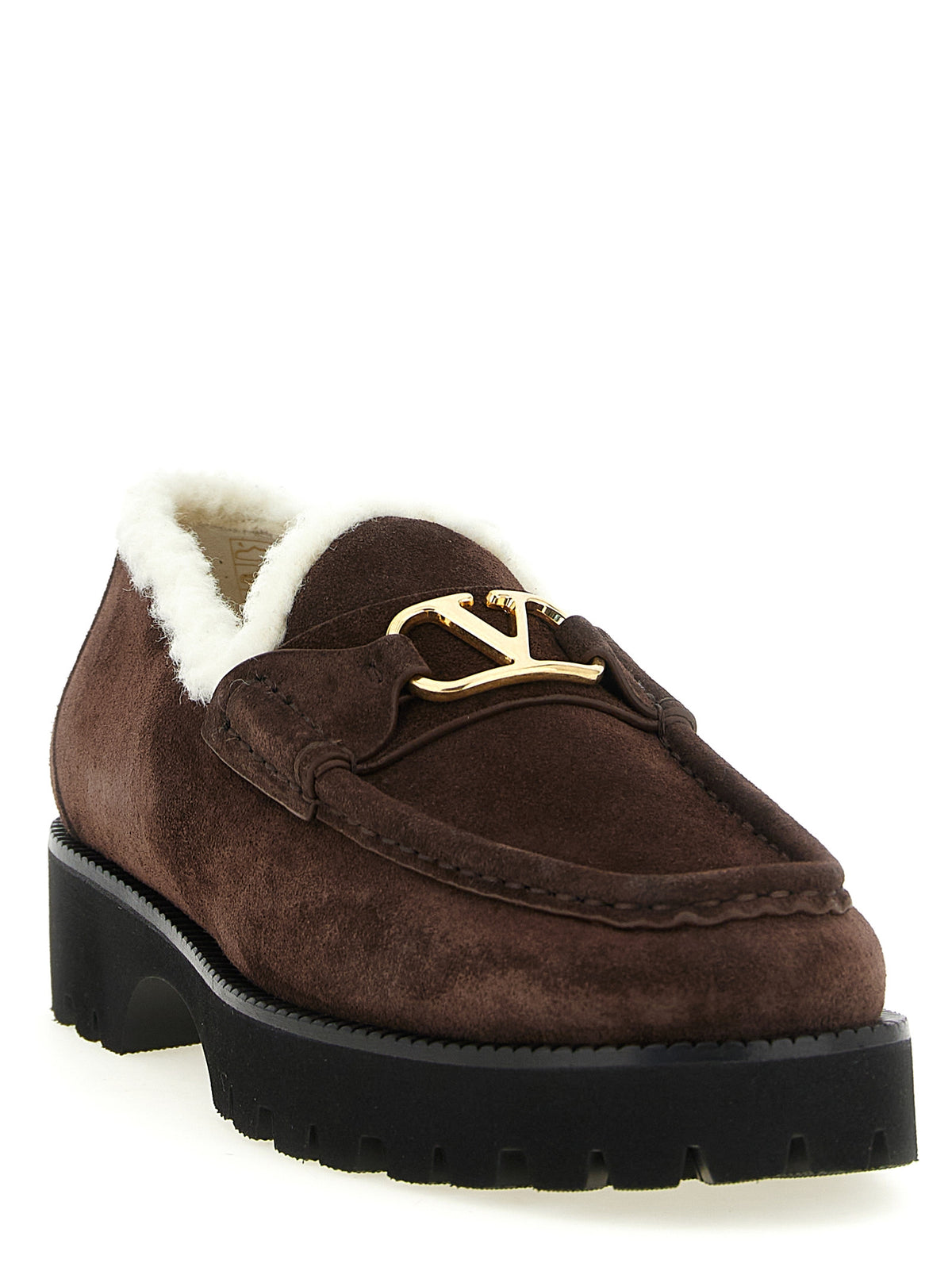 Mocassins à enfiler Valentino Garavani en veau marron