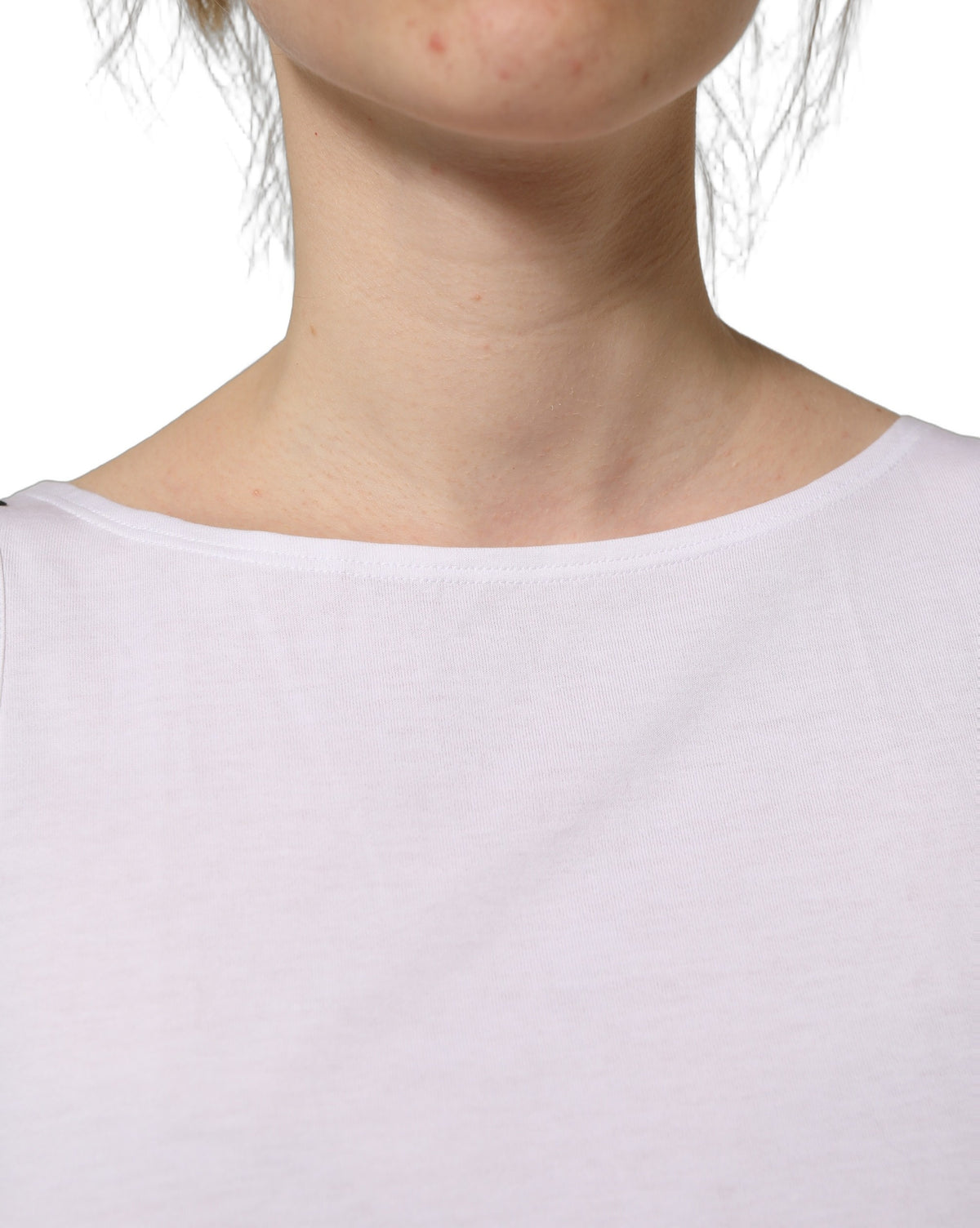 Débardeur court sans manches en coton blanc Dolce & Gabbana
