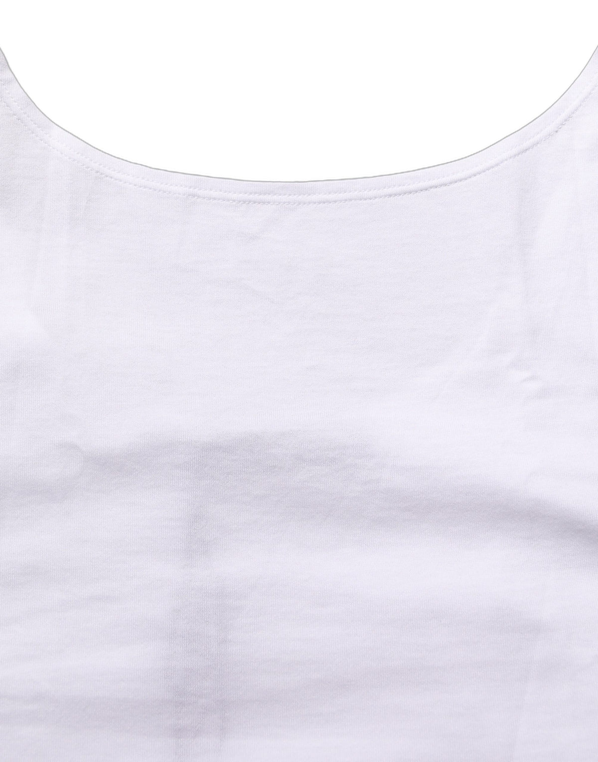 Débardeur court sans manches en coton blanc Dolce & Gabbana