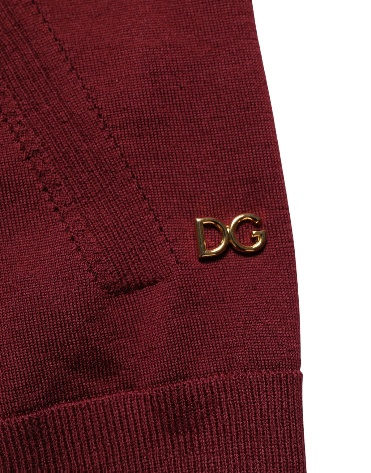 Dolce & Gabbana Pull col rond en laine tricotée marron
