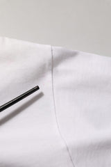 T-shirt Dolce & Gabbana blanc imprimé avec col rond orné de bijoux