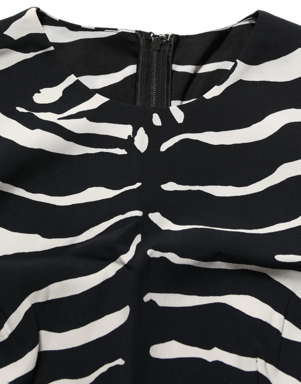 Débardeur court sans manches zébré noir et blanc Dolce & Gabbana