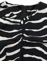 Débardeur court sans manches zébré noir et blanc Dolce & Gabbana