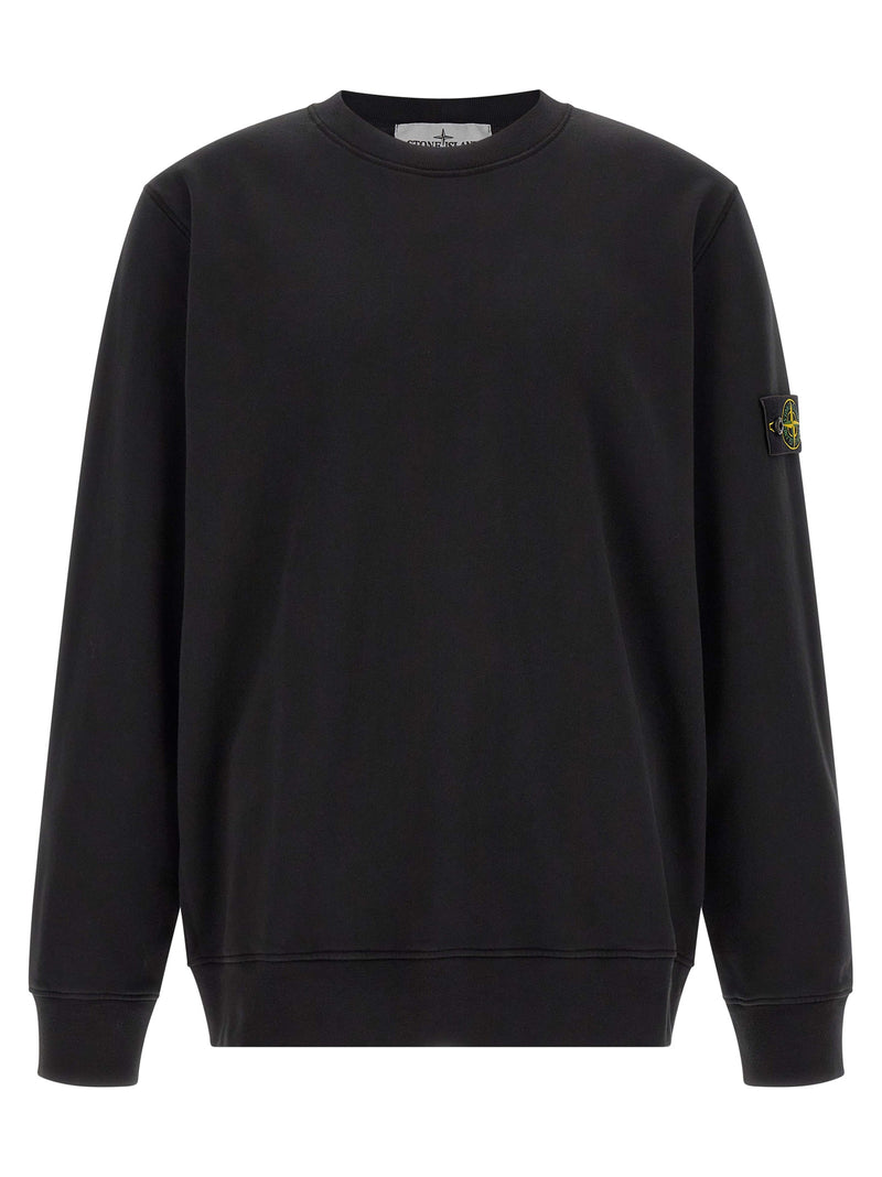 Stone Island Black Cotton Sweatshirt