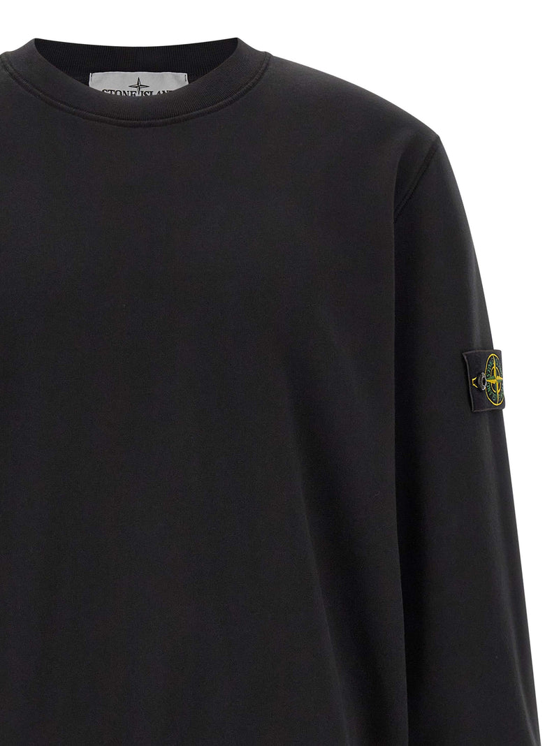 Stone Island Black Cotton Sweatshirt