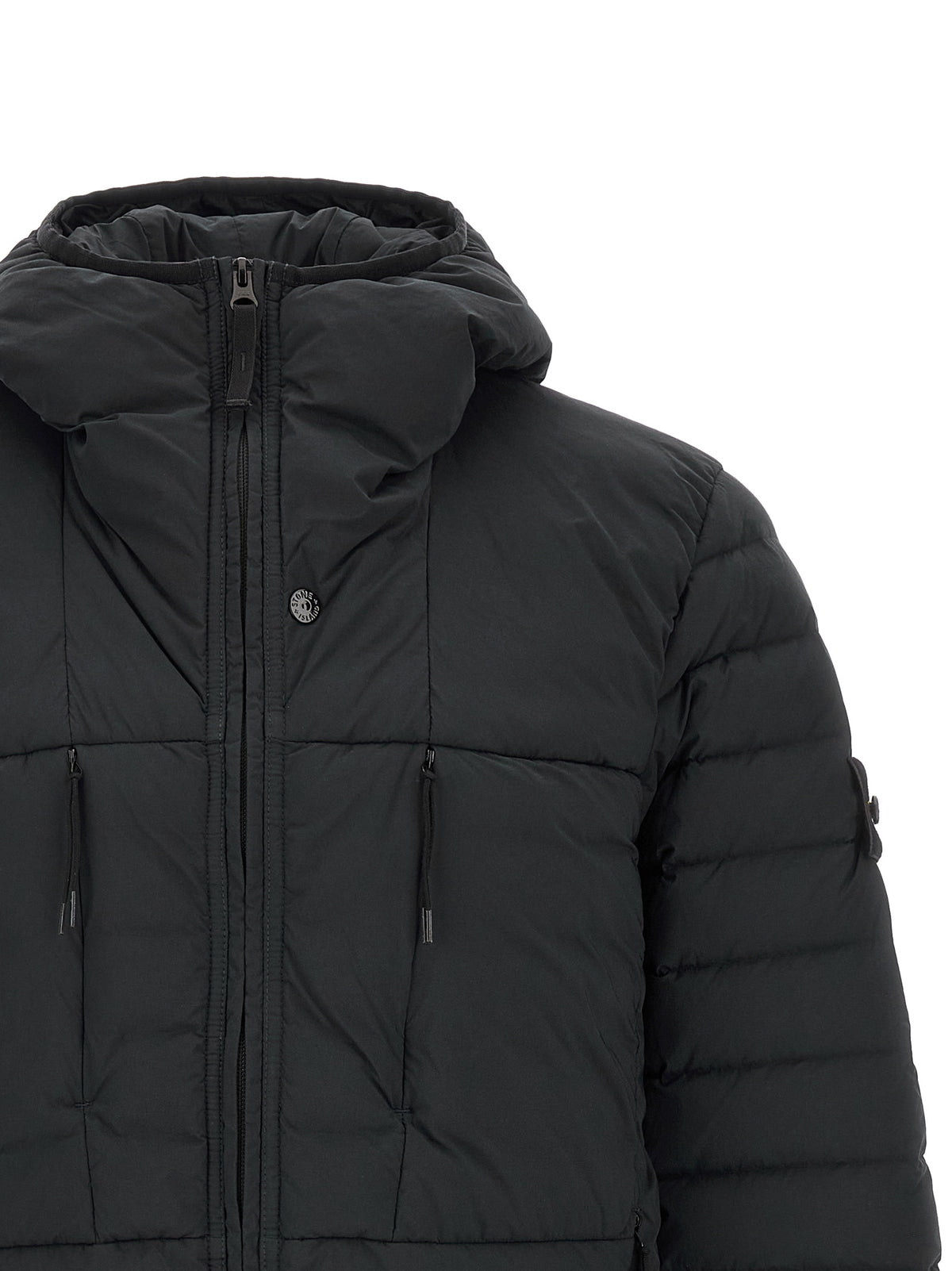Veste Stone Island en coque de polyamide noir