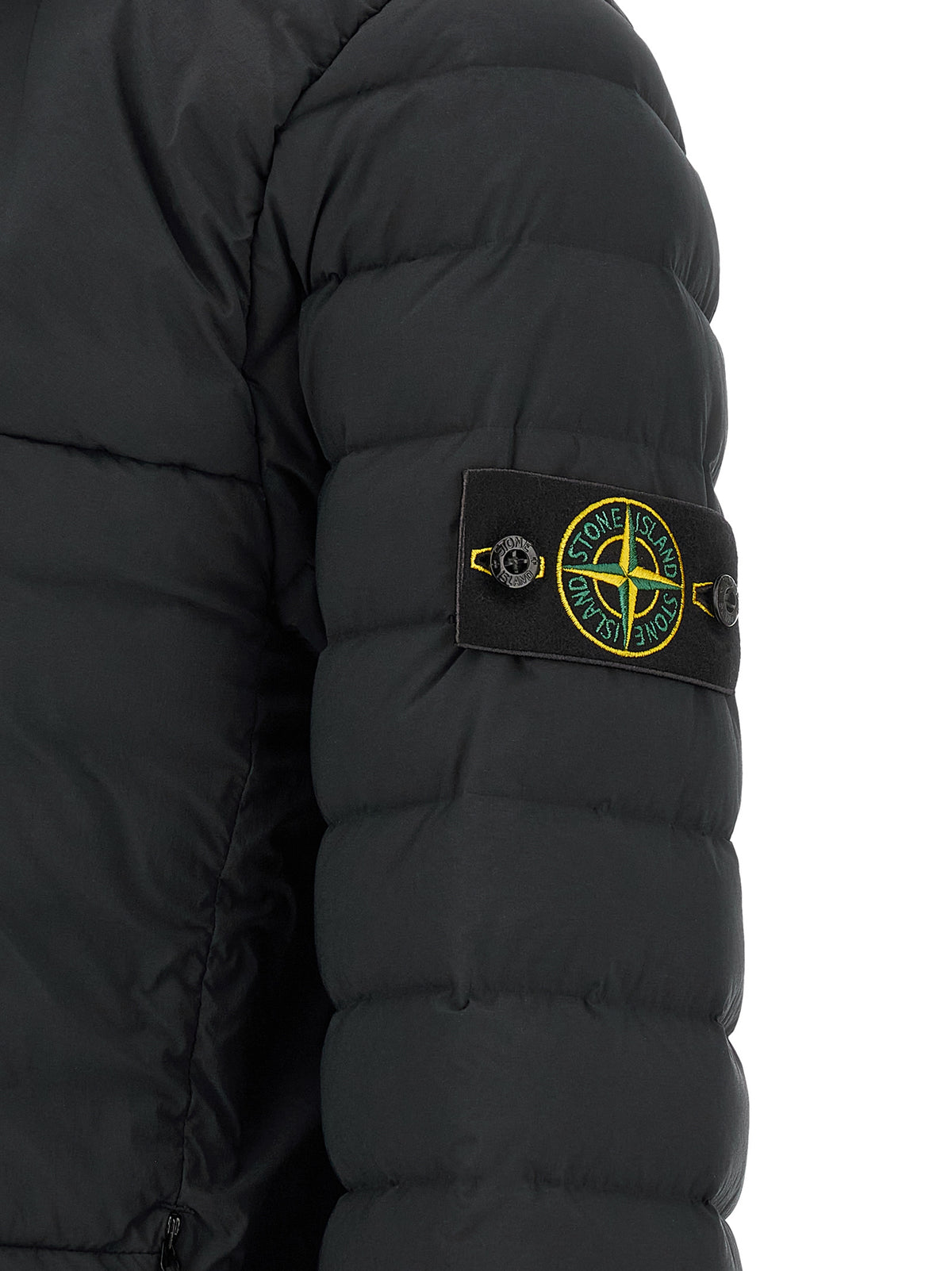 Veste Stone Island en coque de polyamide noir