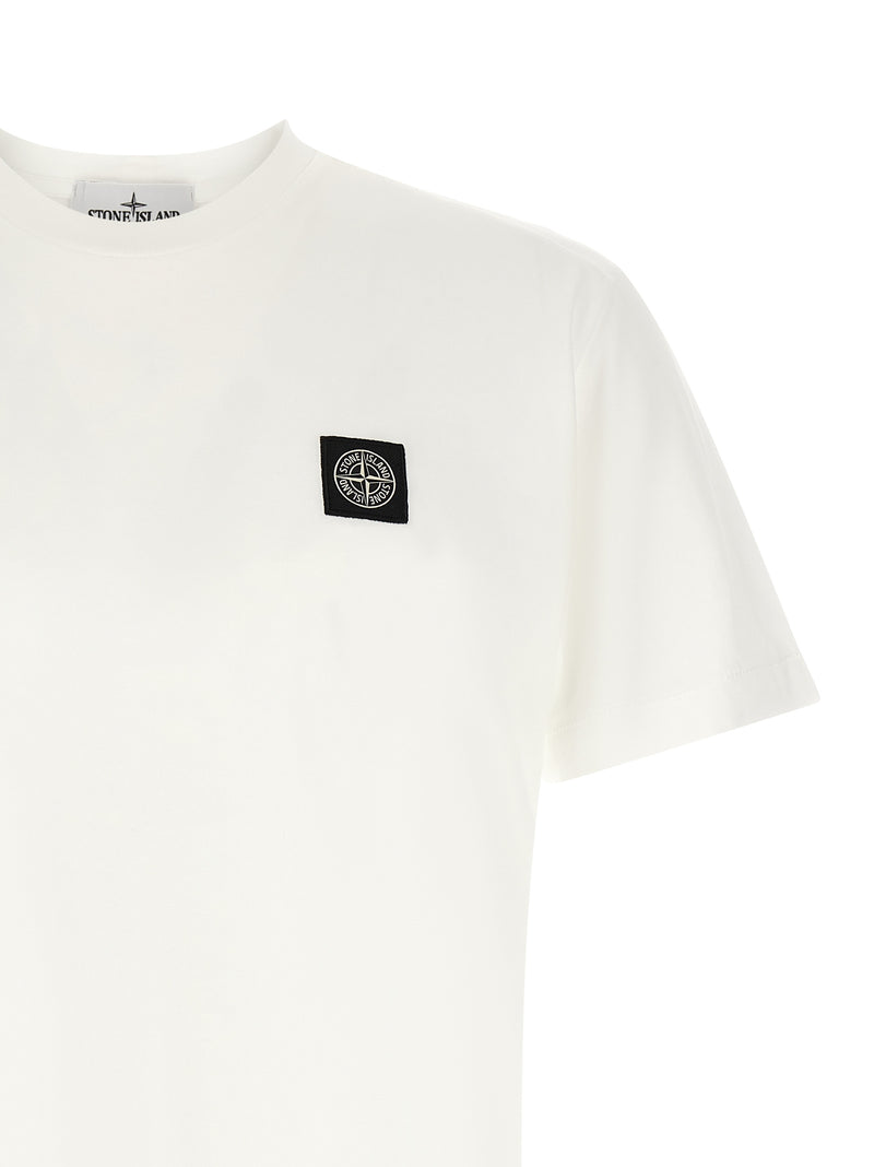 Stone Island White Cotton T-Shirt