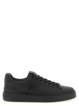 Baskets basses en cuir de veau noir Balmain