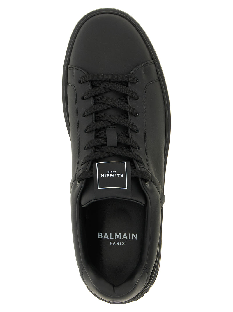Balmain Black Calfskin Low Top Sneakers