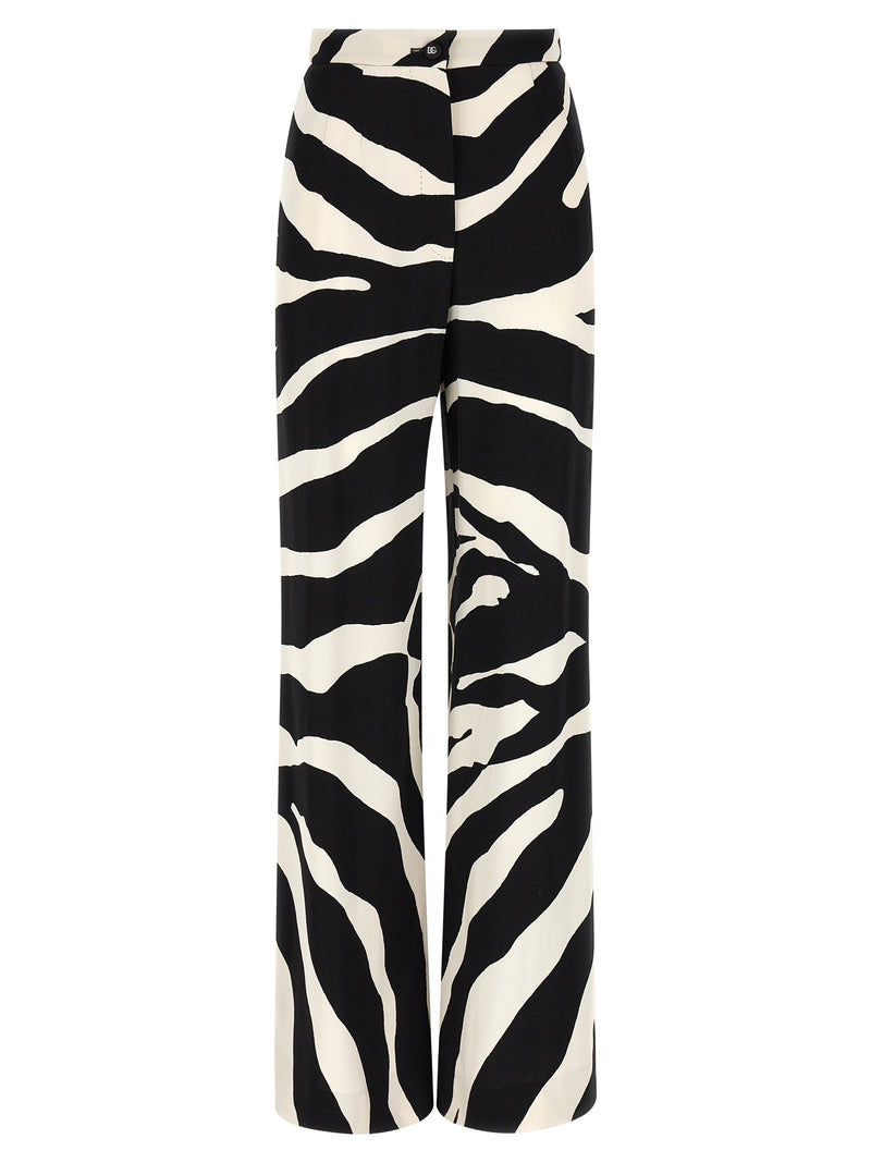 Dolce & Gabbana Bicolor Viscose Casual Pants