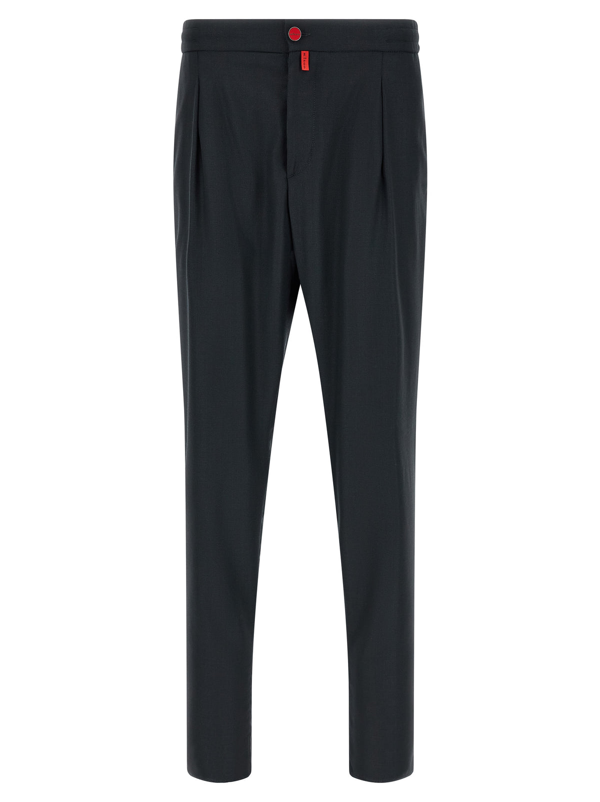Pantalon en laine bleu Kiton
